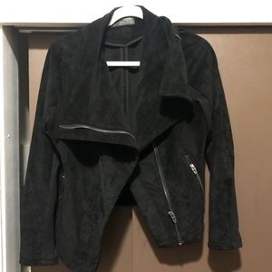 Blank NYC medium suede black jacket